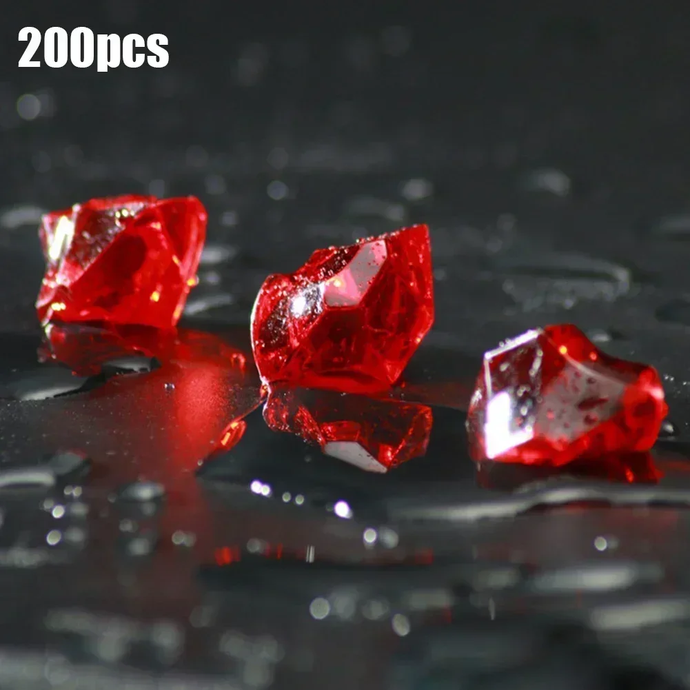 Imitation Acrylic Gem Stone 200pcs Acrylic Ice Rocks Transparent Full Granules Better Decorative Effect