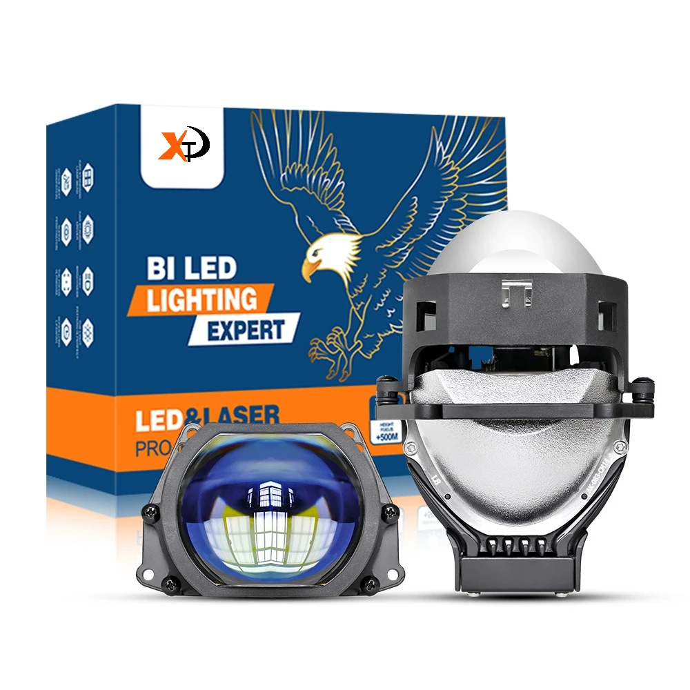 

K5MAX 3-дюймовая светодиодная двухлучевая проекторная фара — лазерный стиль 65 Вт, H4 H7 H11, автомобильные аксессуары для проникновения