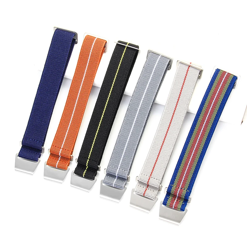 For Rolex Tudor Omega Black Bay Small Red Flower Series Quick Dry Waterproof Sweatproof Elastic Nylon Watch Strap 18 20 22mm