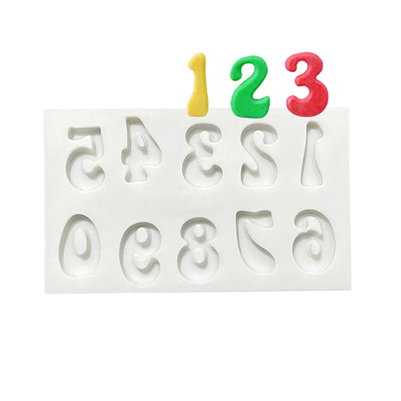 Alphabet- und Zahlen-Silikonform für Zuckerhandwerk, Cupcake-Backform, Fondant-Kuchendekorationswerkzeuge – Detail 7