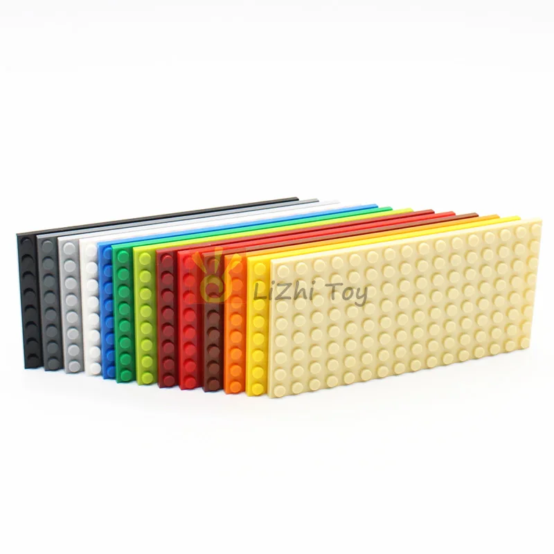 

4pcs DIY Building Blocks Thin Plate Bricks 8x16 Dots 12 Color Educational Classic Size Compatible with 92438 Toys for Children