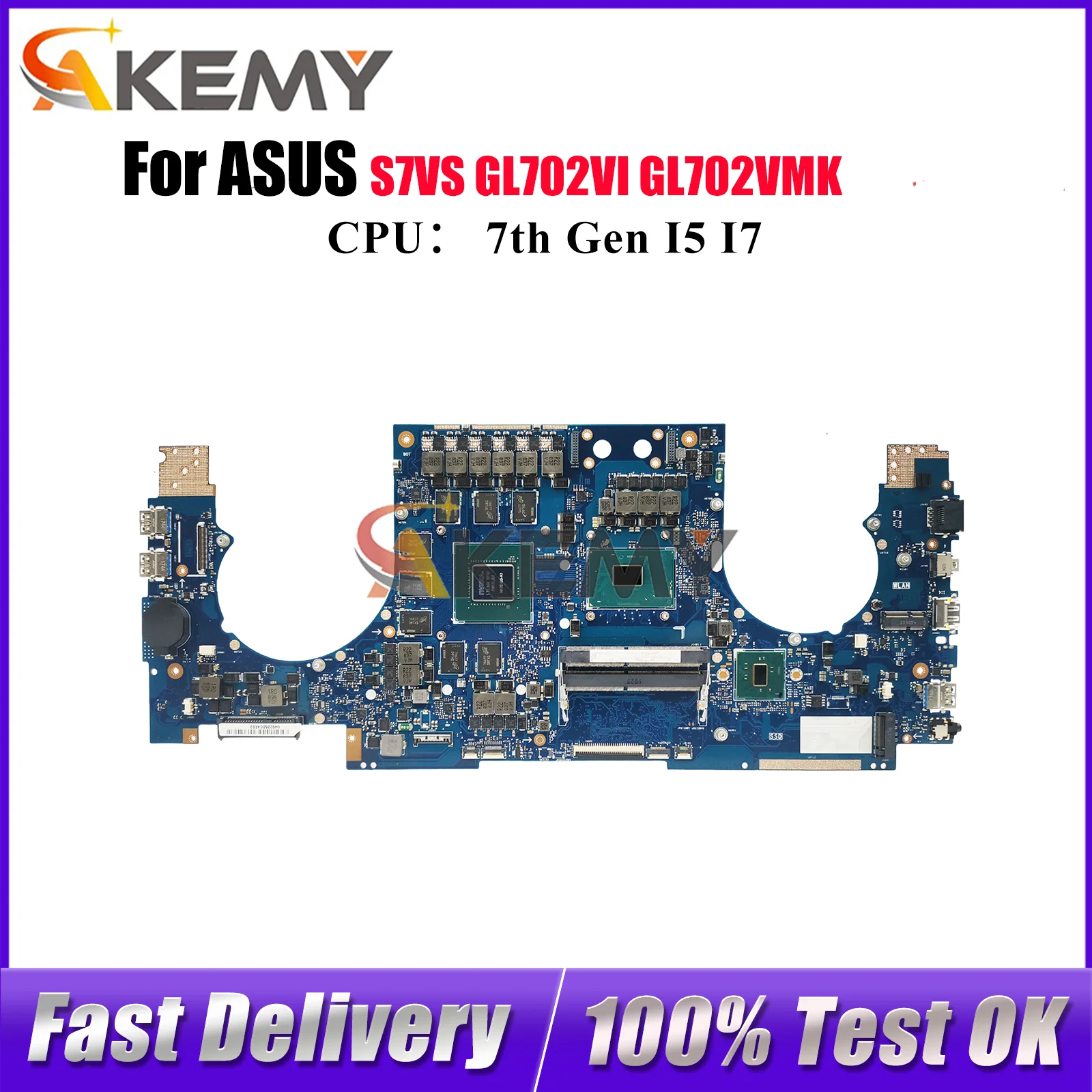 

GL702VI Материнская плата для ноутбука ASUS ROG Strix GL702VMK S7VS GL702VI GL702VSK GL702V Материнская плата с процессором I5 I7 100% тесты OK stk
