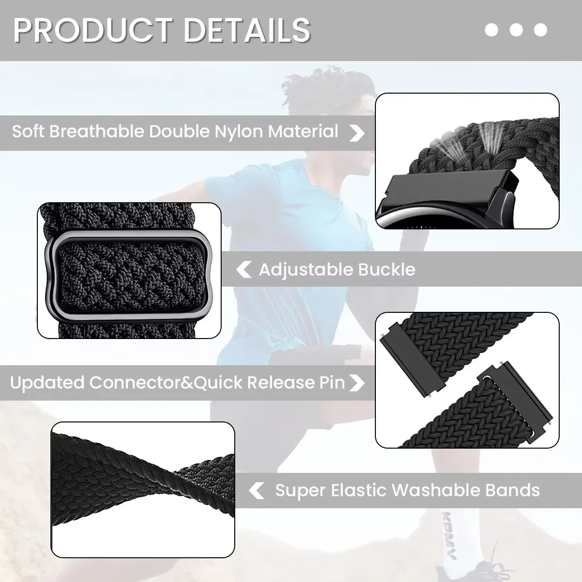 20mm 22mm Sports Nylon Strap for Redmi Watch 5 Lite Comfortable Braided Bracelet Wristband for Redmi Watch 5 Active Replacement