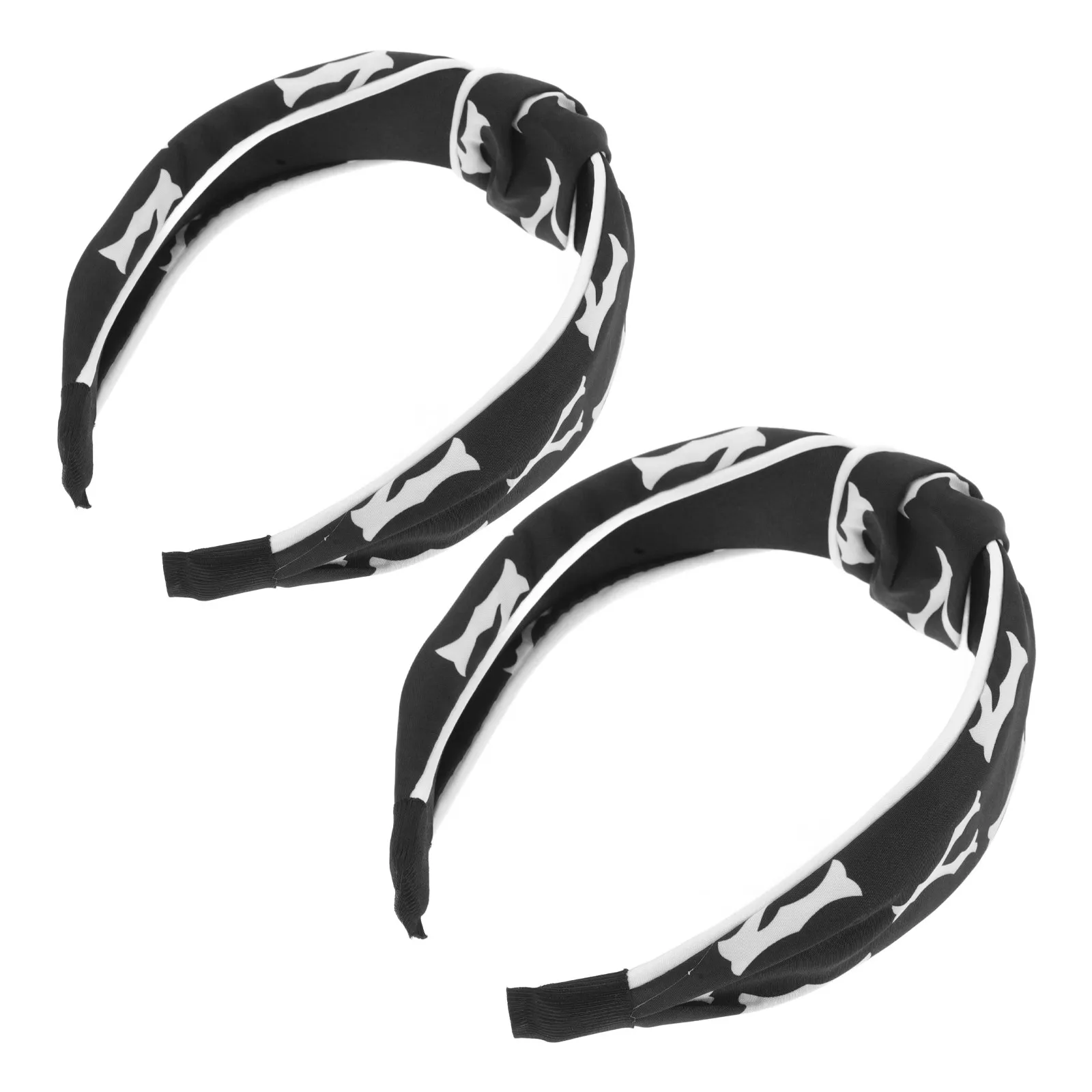 

2Pcs Knotted Hair Hoop Bow Headbands for Women Non Slip Wide Headband Spa Makeup Washing Hair Accessories