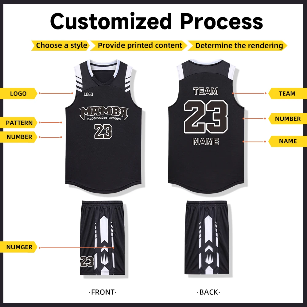 Basketball Jersey Customize Adult Kid Quick-drying Training Uniform Shirts Sleeveless Sportswear Tracksuit Sport Suit Clothing - Image 4