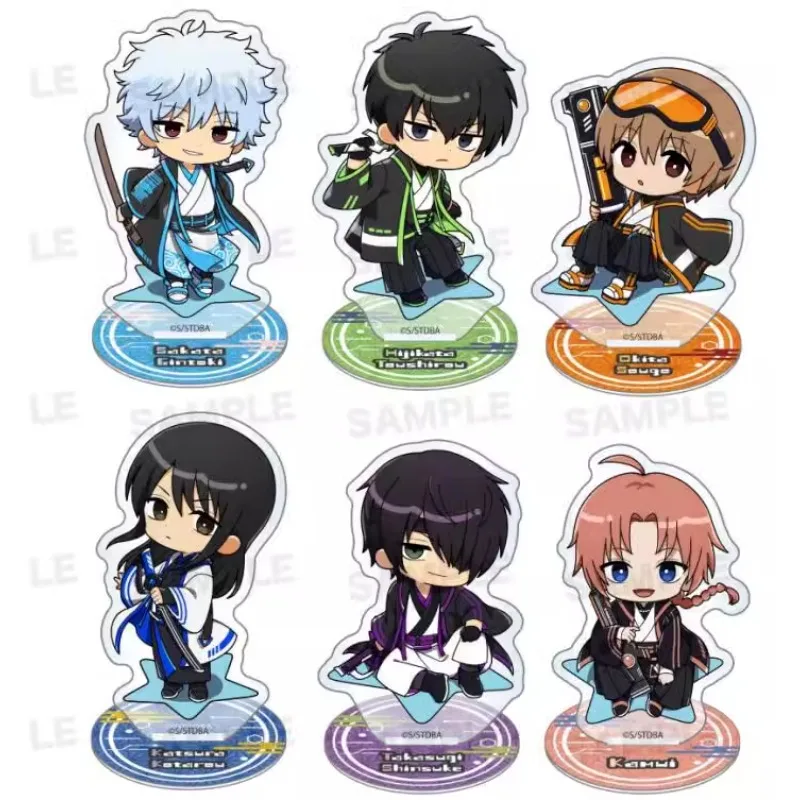 Anime Takasugi Kamui Okita Hijikata Shimura Shinpachi Acrylic Stand Doll Game Mini Figure Model Plate Cosplay Toy for Gift