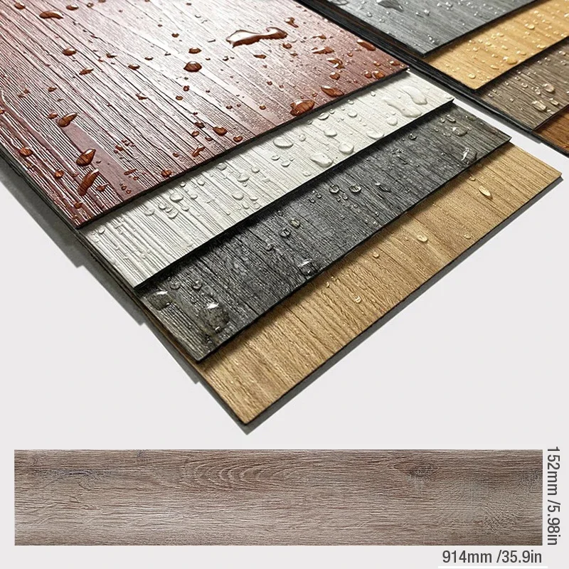 91x15cm 3D Sself-adhesive floor sticker Thicken Wood Grain Floor Wallpaper 3d Wall Sticker Waterproof room wear-resistant sticke