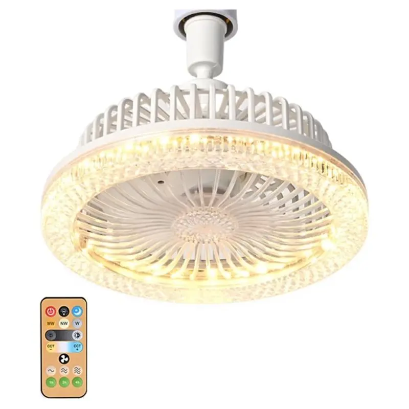 

【ESSENTIALS 】Ceiling Fan With LED Lighting Smart Remote Control E27 Converter Base Ceiling Fan With Lights Remote Control