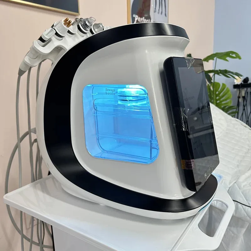 

Water Hydra Dermabrasion Machine Oxygen Ice Blue Smart Jet Aqua Peeling Small Bubble Microcurrents for Facial Cleansing Device