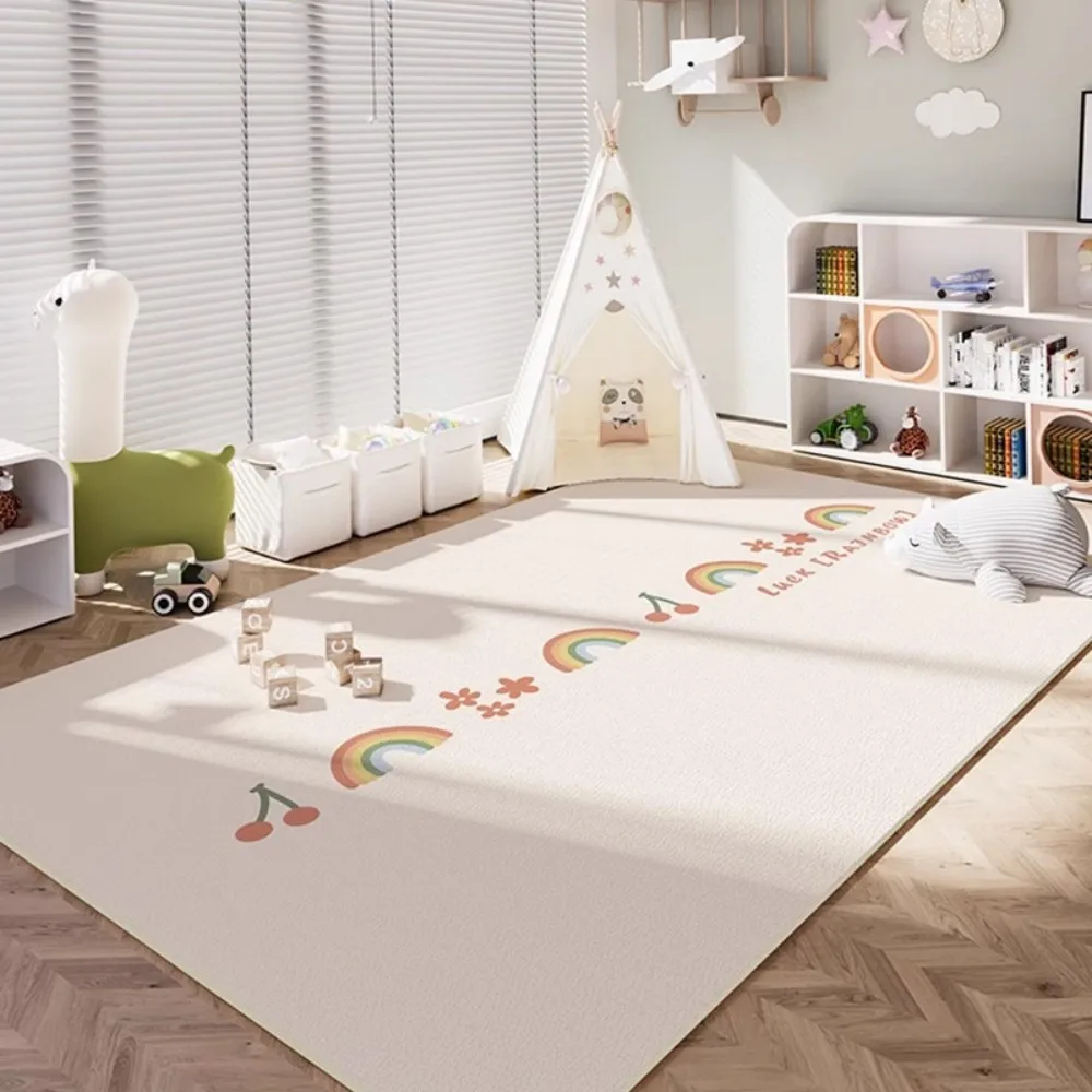 VIKAMA Cartoon Pink Print Carpet, Living Room, Bedroom And Kids Room Rug, Stain-Resistant And Non-Slip Floor Mat, Home Decor