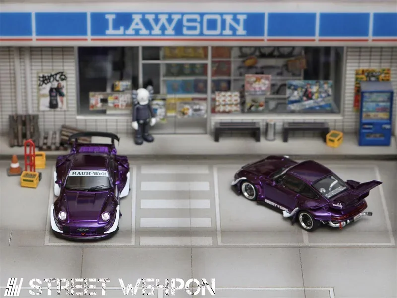 Street Weapon SW 1:64 RWB 993 Electric purple  Diecast Model Car