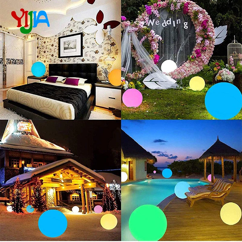 Large Floating Inflatable LED Glow in The Dark Beach Ball Toy with Color Changing Lights | Great For Summer Parties Evet