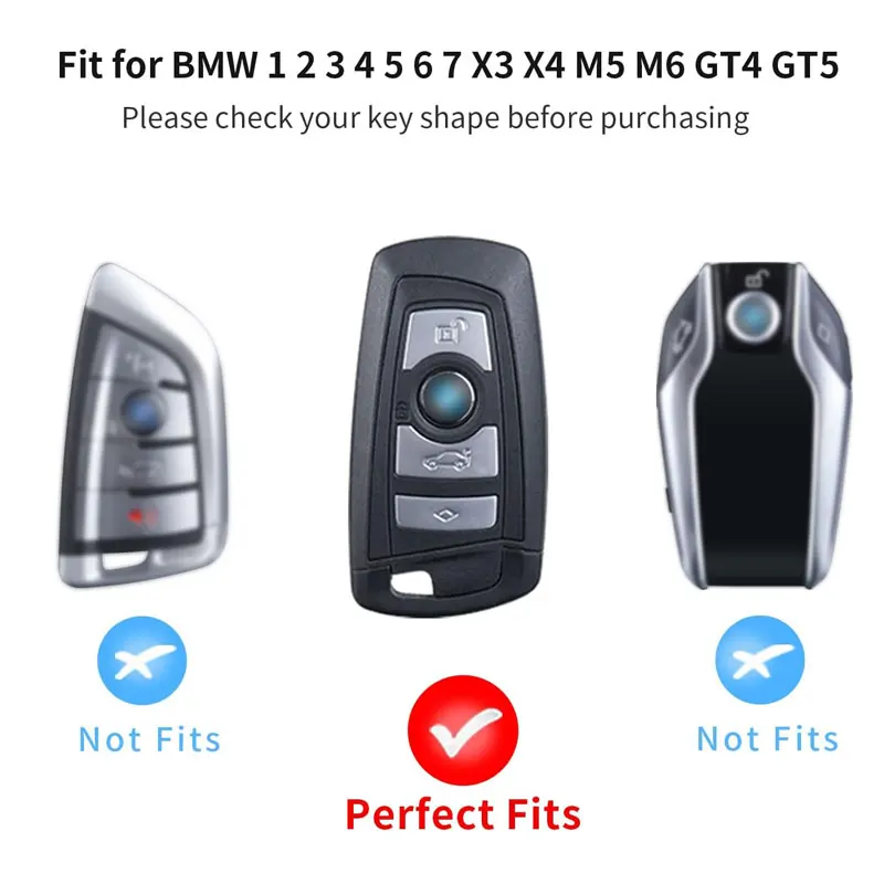 Real Carbon Fiber Key Case Shell Protector fit for BMW Key Fob Cove BMW F30 F20 F10 5GT 6 7 X3 X4 M2 M3 M4 M5 M6 Car Accessories