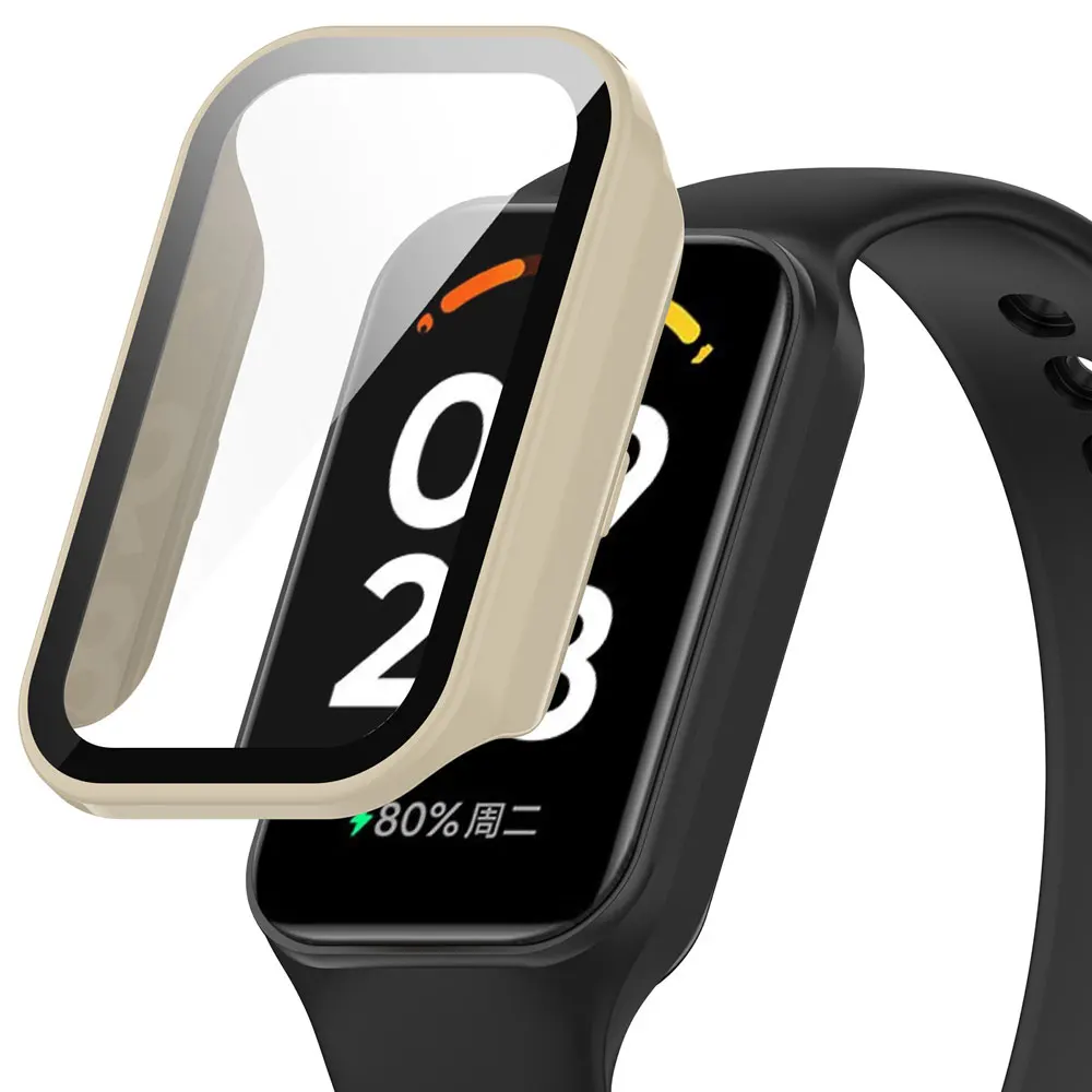 Redmi Band 2 스마트 Band2 PC 케이스 커버 범퍼 프레임 보호대 강화 유리 스크린 Redmi Band 2 케이스 유리 보호