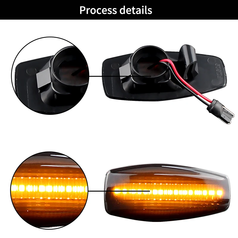 2pcs Dynamic Side Marker Flowing Lights Car Styling LED Side Indicator Turn Signal Light For Hyundai i10 2008-2011