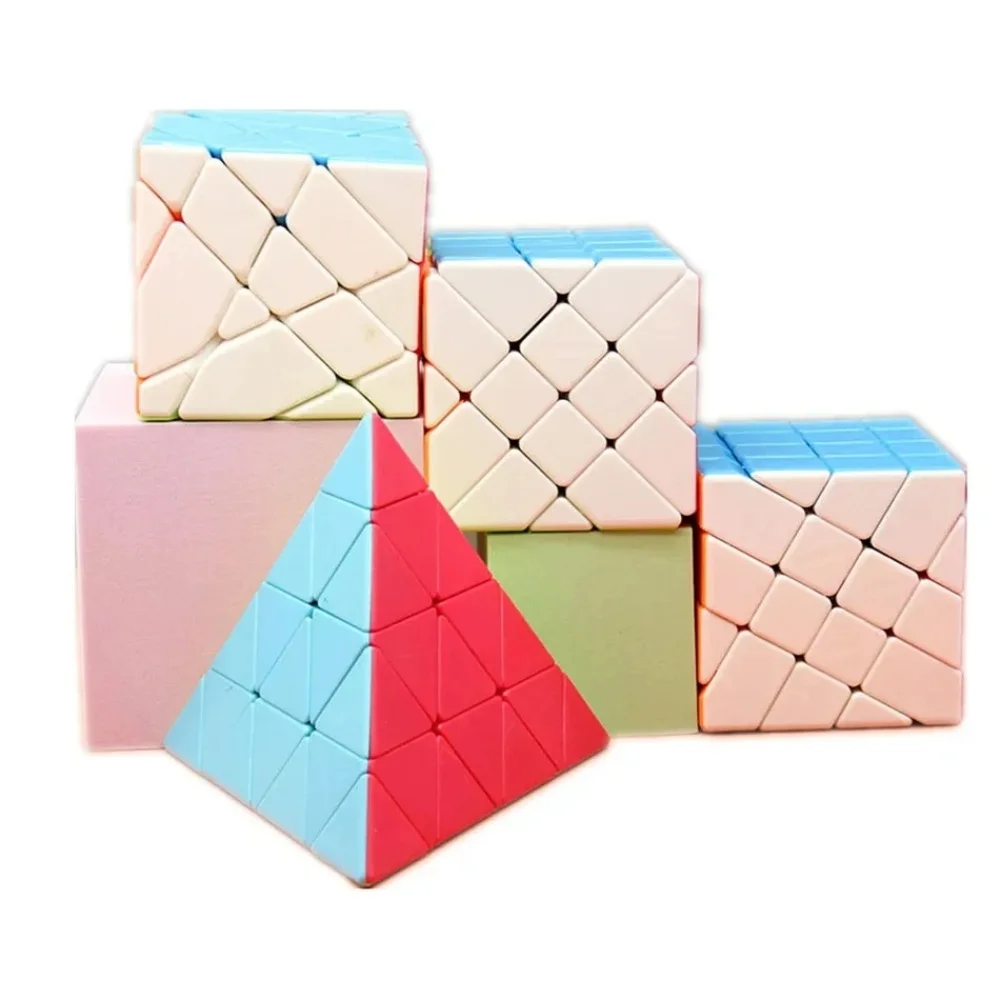 Fanxin 4x4 Pyramid/Axis/Windmill/Fisher/Mastermorphix Stickerless Magic Cube Professional Speed Educational Toys For Children