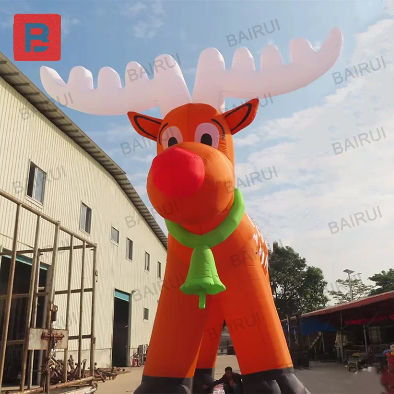 Holiday Cute Inflatable Christmas Deer for Festive, Decoration, outdoor