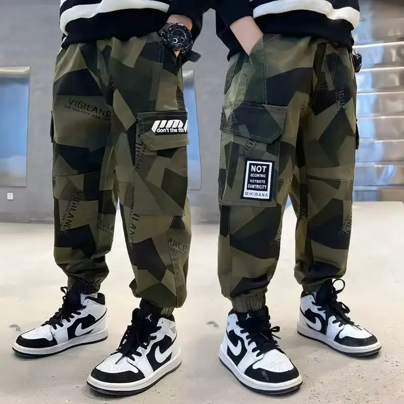 New Spring Autumn Boys Pants Kids Clothing Boys Camouflage Pants Cotton Kids Full Length Pants Children Trousers Military Pants