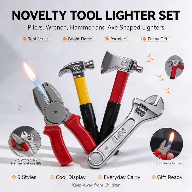 Novelty Portable Butane Gas Lighter, ExquisiteJewelry-Inspired Mini Igniter,Handy Cigarette Accessory, Lightweight Pocket Design