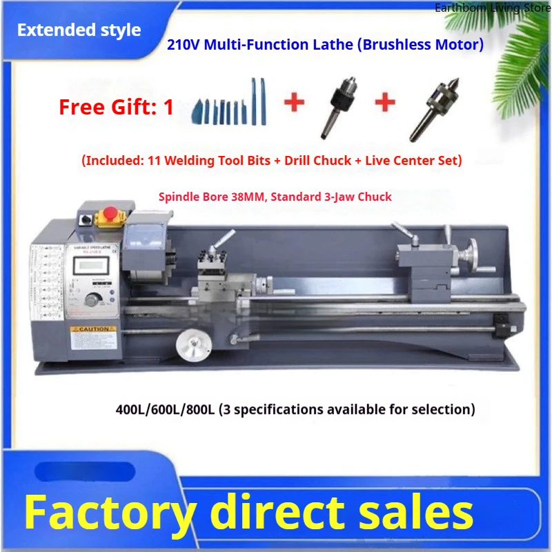 Precision Multi-functional Mini Lathe Special-purpose Thread Mini Lathe Processing Commercial Machinery Tornio Compatto ZY60XXCC