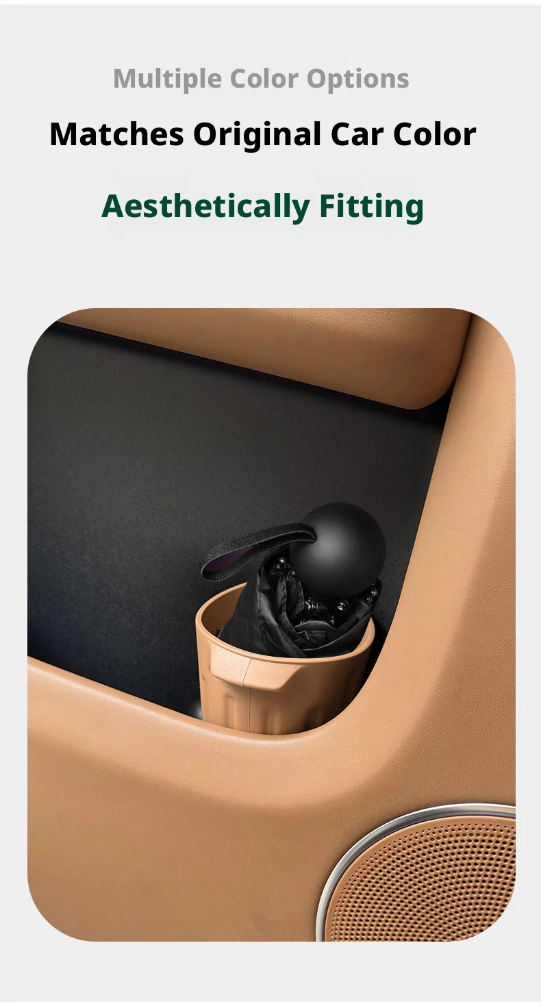 SEAMETAL Auto-Getränkehalter mit Mülleimer, Universeller Getränkeorganizer, Wasserdichte Silikon-Müllbox mit Aufbewahrungstasche – Detail 7