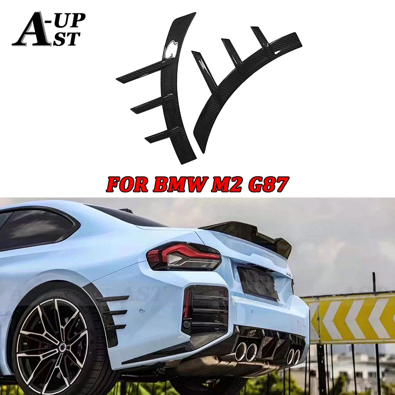 

For BMW M2 G87 2022+MP Style Rear Bumper Wheel Eyebrows Carbon Fiber Sticker Decorative Splitter Body Kits