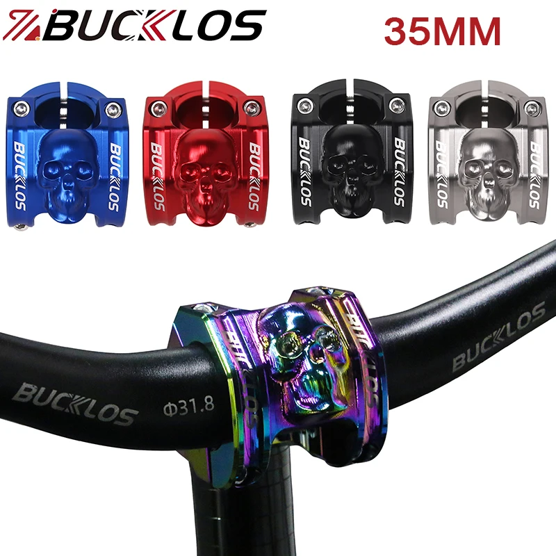 BUCKLOS 35mm Bike Power CNC Aluminum Alloy Bicycle Handlebar Stem 31.8MM Ultralight Bike Short Stem 35MM Durable MTB Power