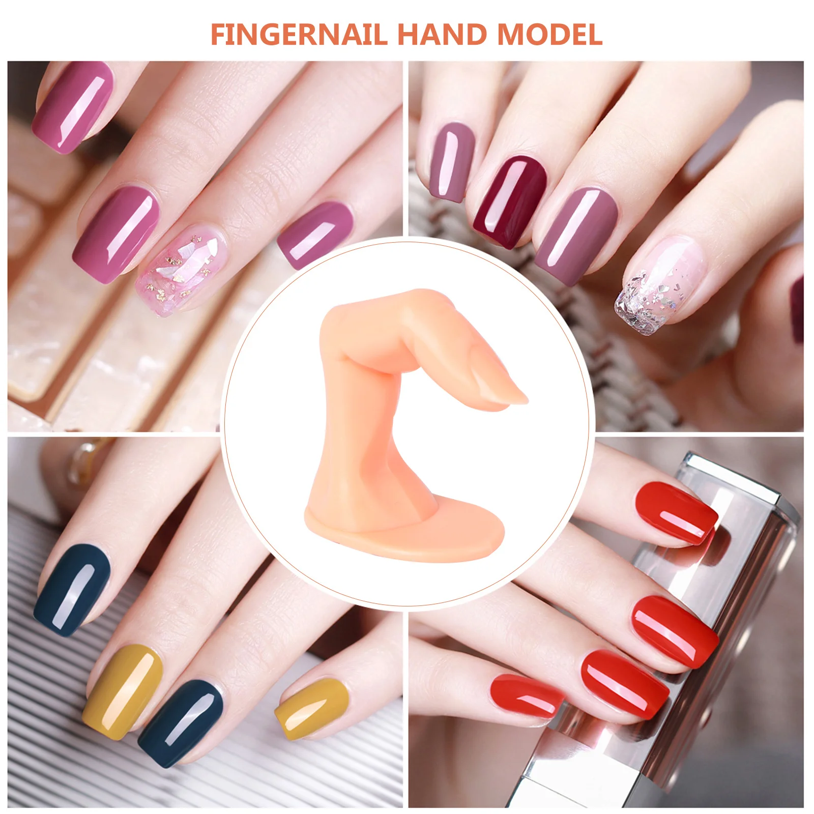 

20Pcs False Fingers Nail Art Practice Mold Manicure Training Finger Mold Suitable for Beginners Practice Fingers for Plastic