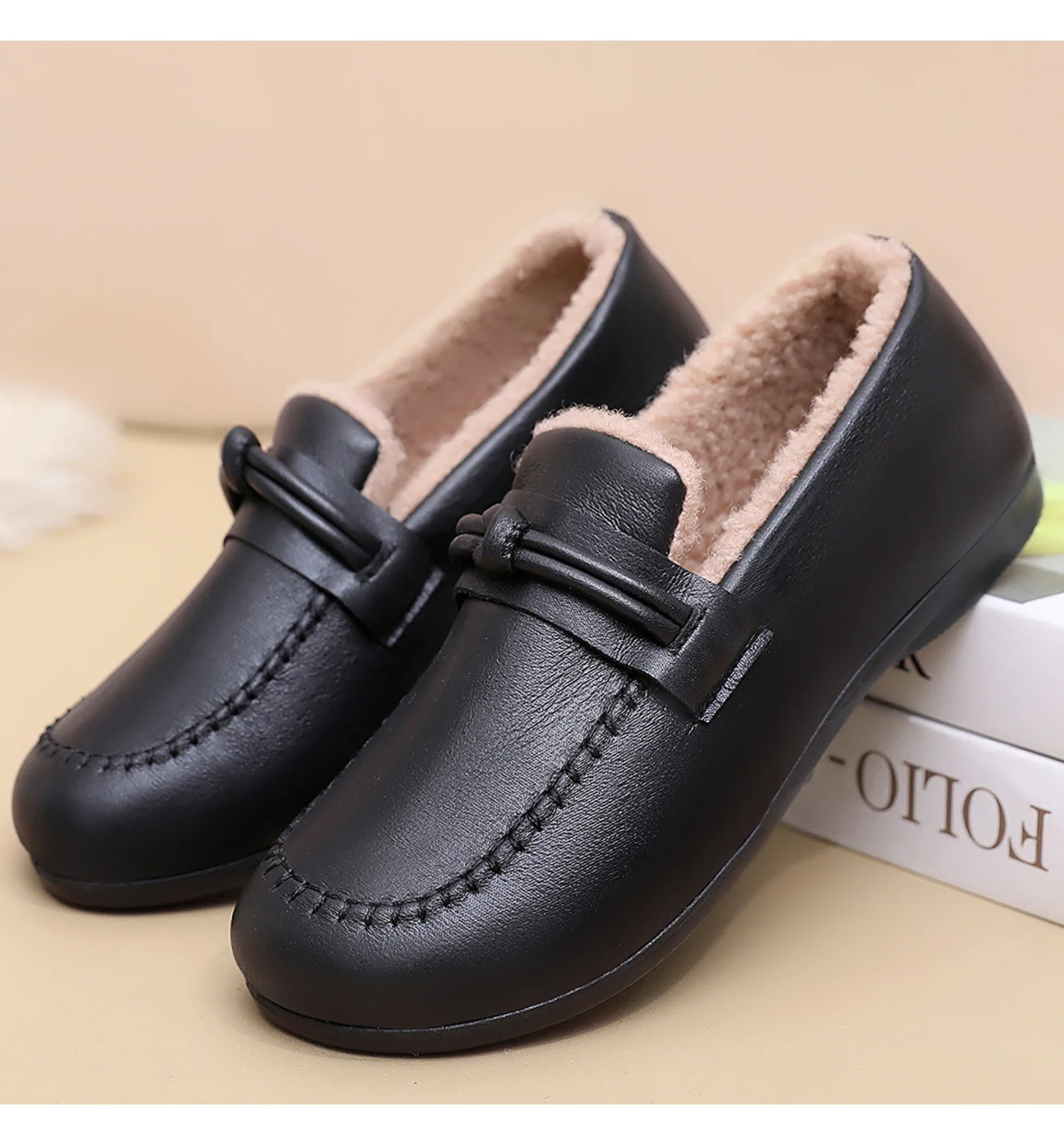 Damen-Winterschuhe, neue rutschfeste, wasserdichte Baumwollstiefel, beliebte modische Freizeit-Baumwollschuhe – Detail 10
