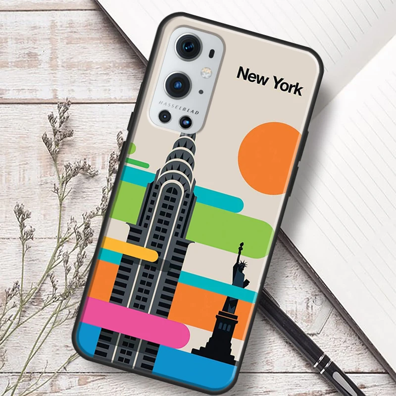 London Roma New York Countries Art For Realme 10 11 Pro Plus GT Neo 5 2T C55 C35 C33 C31 C30 C21Y OnePlus Nord 3 CE 2 Lite Case