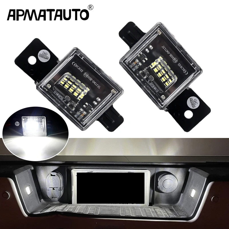 2pcs LED License Plate Lights For 2014-2022 Chevy Colorado Silverado GMC Canyon Sierra 1500 2500HD 3500HD Pickup Truck Tag Lamps