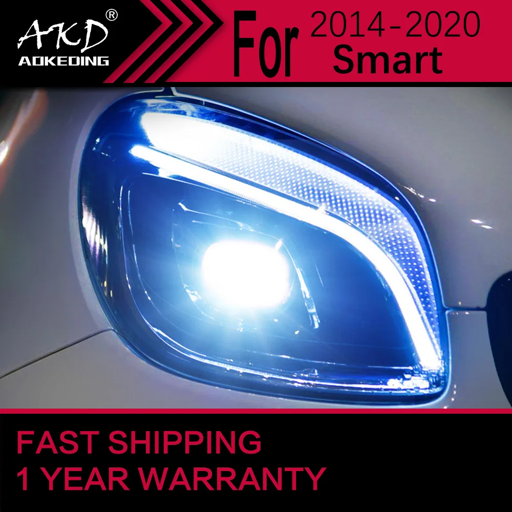 Car Lights for BENZ smart LED Headlight 2014-2020 Smart W453 Head Lamp Drl Projector Lens Automotive Accessories