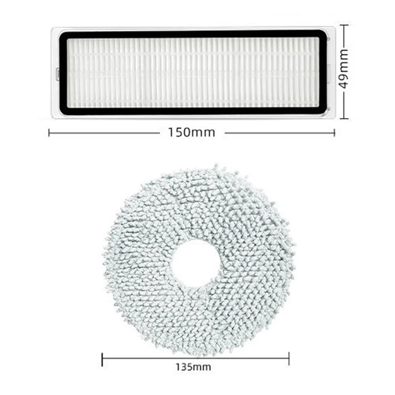 1Set Suitable For Dreame Bot L10S Ultra Main Brush Rag Kits Replacement Sweeper Accessories