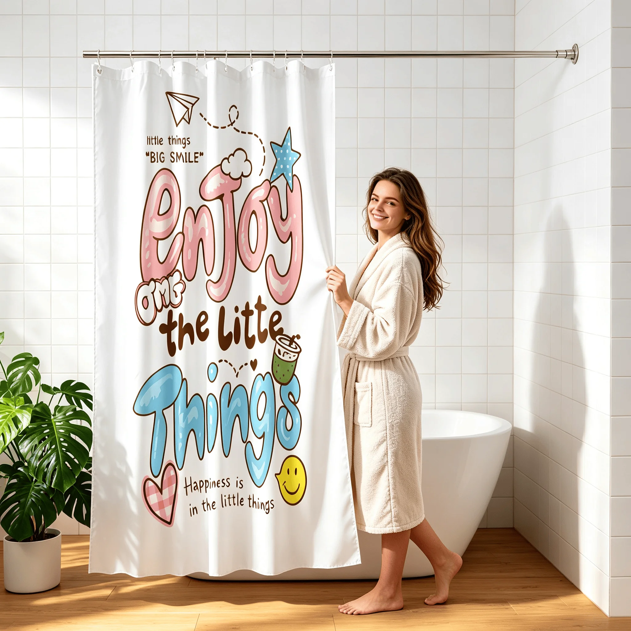 Cute Enjoy The Little Things Q - Home Bathroom Quotes recension och pris