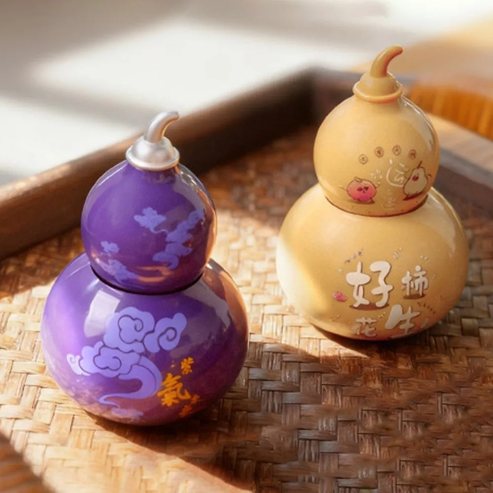 Solar Energy Lucky Gourd Ornaments Smooth Automatic Swing Lucky Gourd Statue Cartoon Home Decor Wealth Gourd Figurine Fengshui view 2