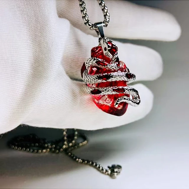 Red chain necklace hot sale