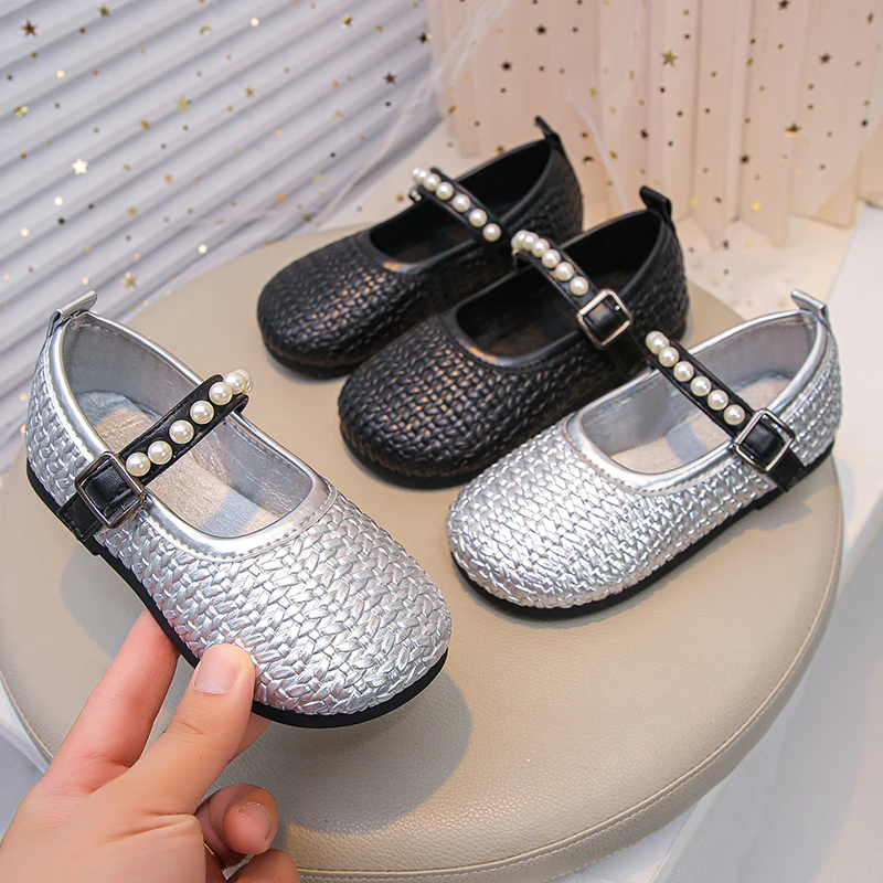 

Детские модные кожаные туфли 2026: Новая осенняя коллекция в корейском стиле, туфли-лодочки с круглым носком для принцесс