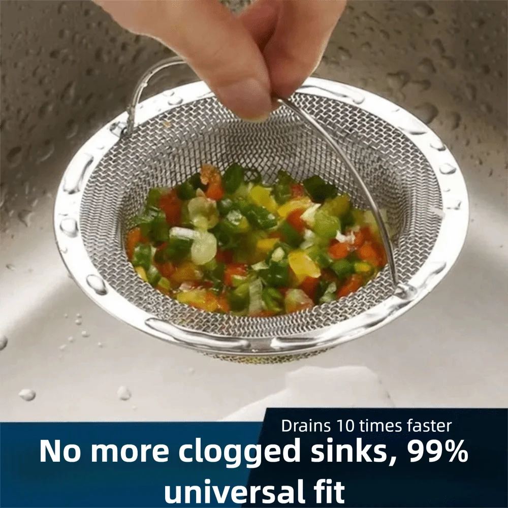 

1/2/3-Piece Stainless Steel Sink Strainer 4.4" Diameter Rust-Resistant Strainer Basket With Handle Heavy Duty Sink Stopper