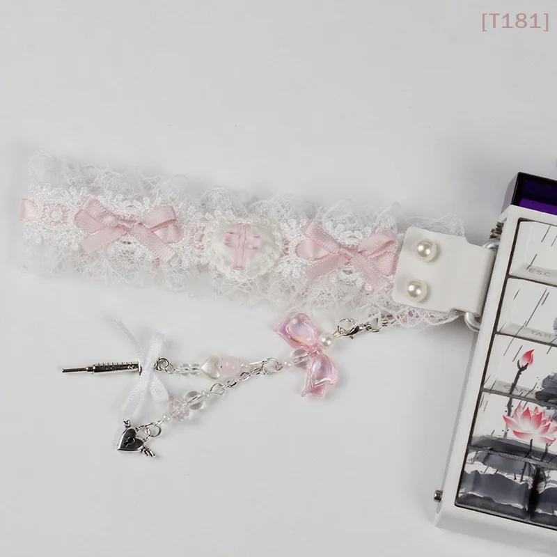 [E] Lace Keyboard Ribbon Mechanical Keyboard Strap Universal Personalized Keyboard Ribbon Keyboard Decor Accessories