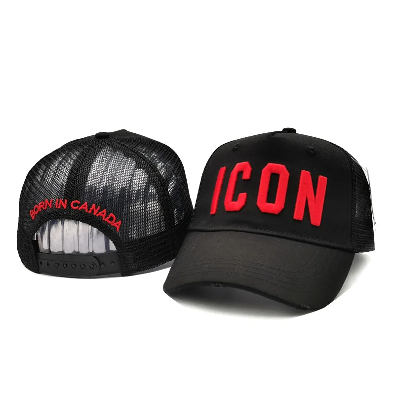 

Customized New Fashon Brand Baseball Cap For Women Men ICON Solid Letter Snapback Caps Summer Mesh Casquette Bone Gorras