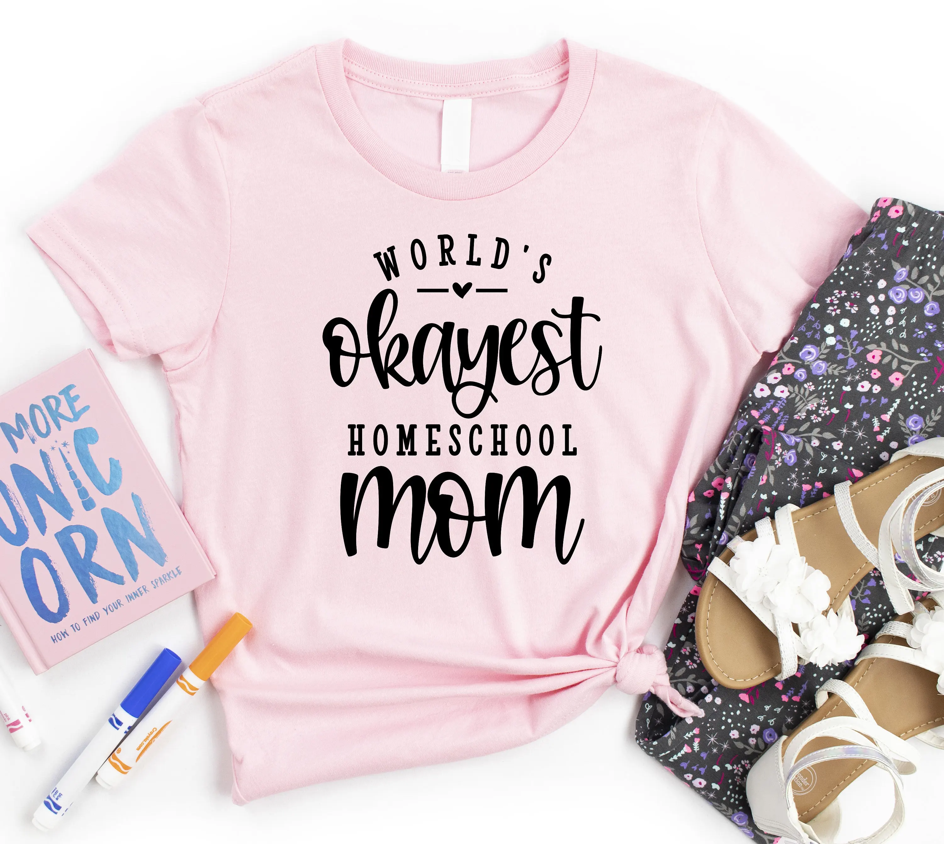 World's Okayest Homeschool Mom T Shirt Back To School Appreciation s