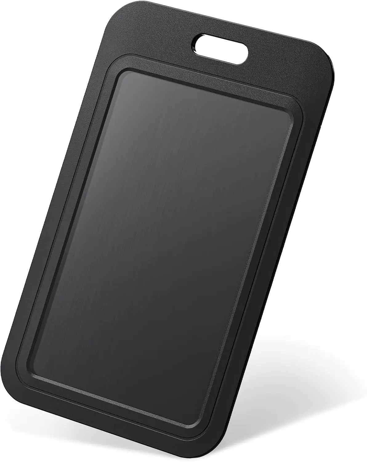 3 Pack Sliding Vertical Hard Black Badge Holders, Clear Window ID Card Case, Protect ID Credit Key Cards Driver Licenses