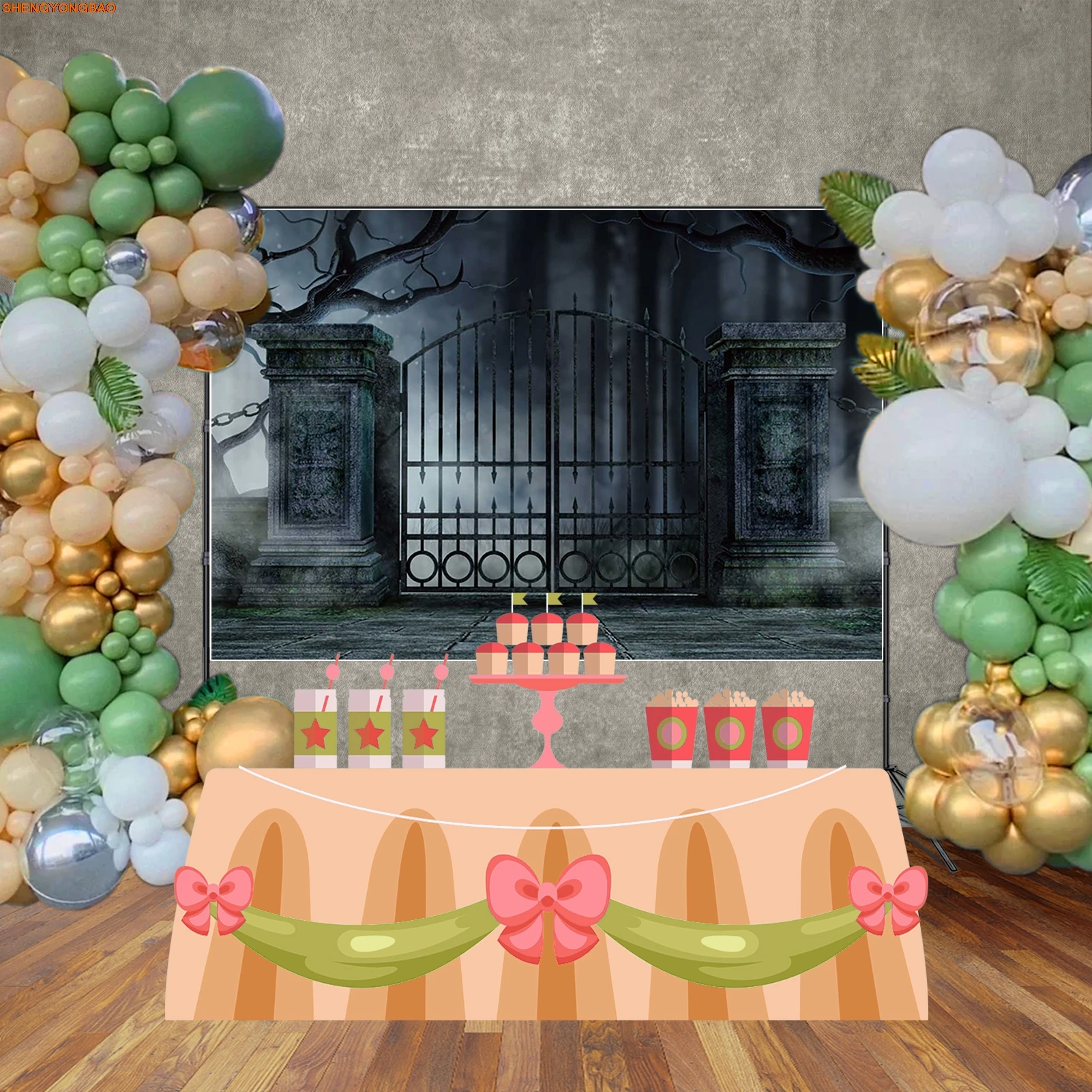 Halloween 2025 Photography Backdrop Children Castle Party Banner Photozone Background Photo Studio Photobooth Props