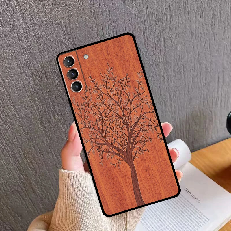 Natural Bamboo Wood Pattern Print Back Case For Samsung Galaxy S23 Ultra S20 S21 FE S9 S10 Plus Note 10 20 S22 Ultra Coque