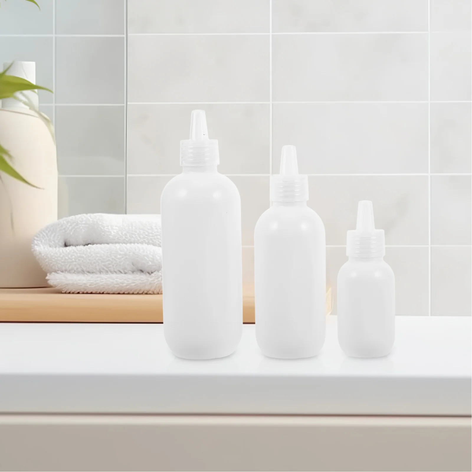 

3 Pcs Empty Travel Bottles for Lotion Shampoo Foaming Pump Mini Foundation Squeeze Liquid Container Plastic Tubes
