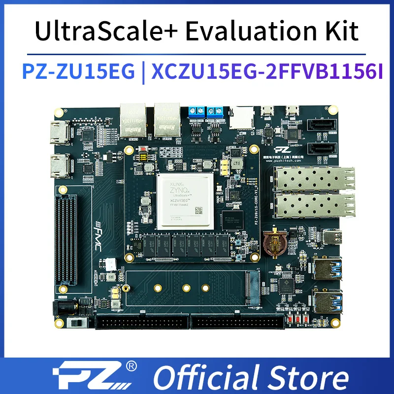 Puzhi ZU15EG Evaluation Kit Xilinx ZYNQ UltraScale XCZU15EG FPGA Development Board SFP 4K ZCU104