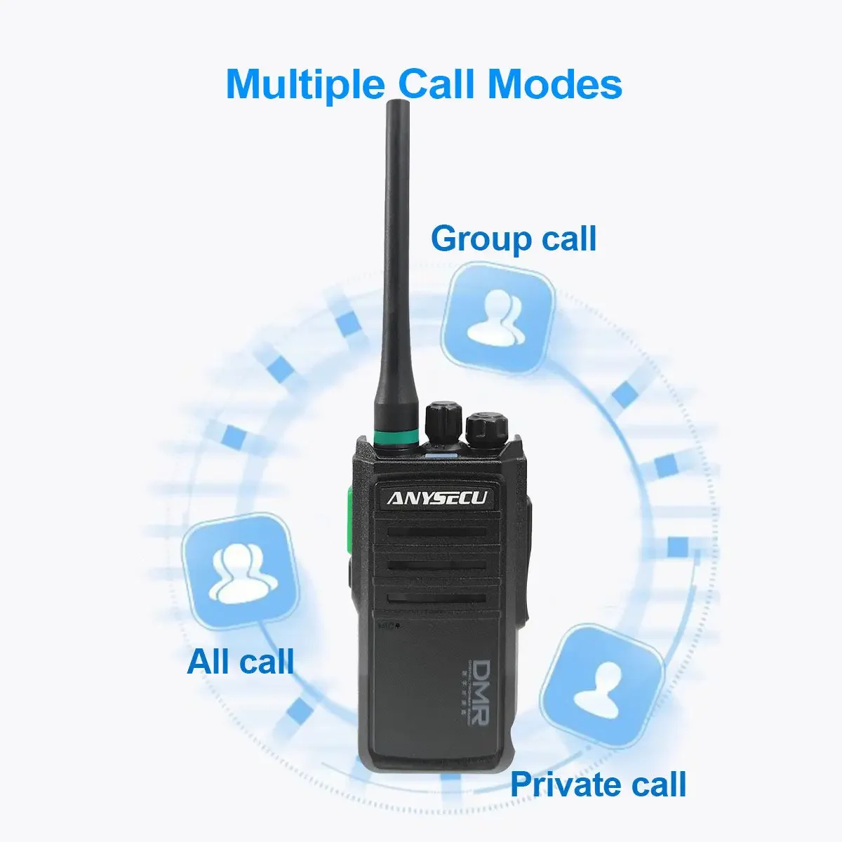 ANYSECU DM-A6 AESMatte Cryptage DMR Radio numérique 5W UHF 400-470MHz Touristes analogiques et numériques Mode AMpun+ 2TM Talkie Walperforé portable