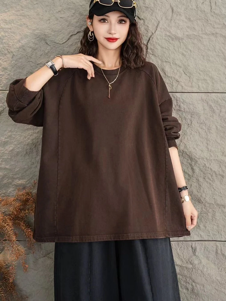 Max LuLu Korean Design Winter Clothes Womens Fashion Loose Leisure Tee Shirts Ladies Classic Vintage Luxury O Neck Cotton Tops