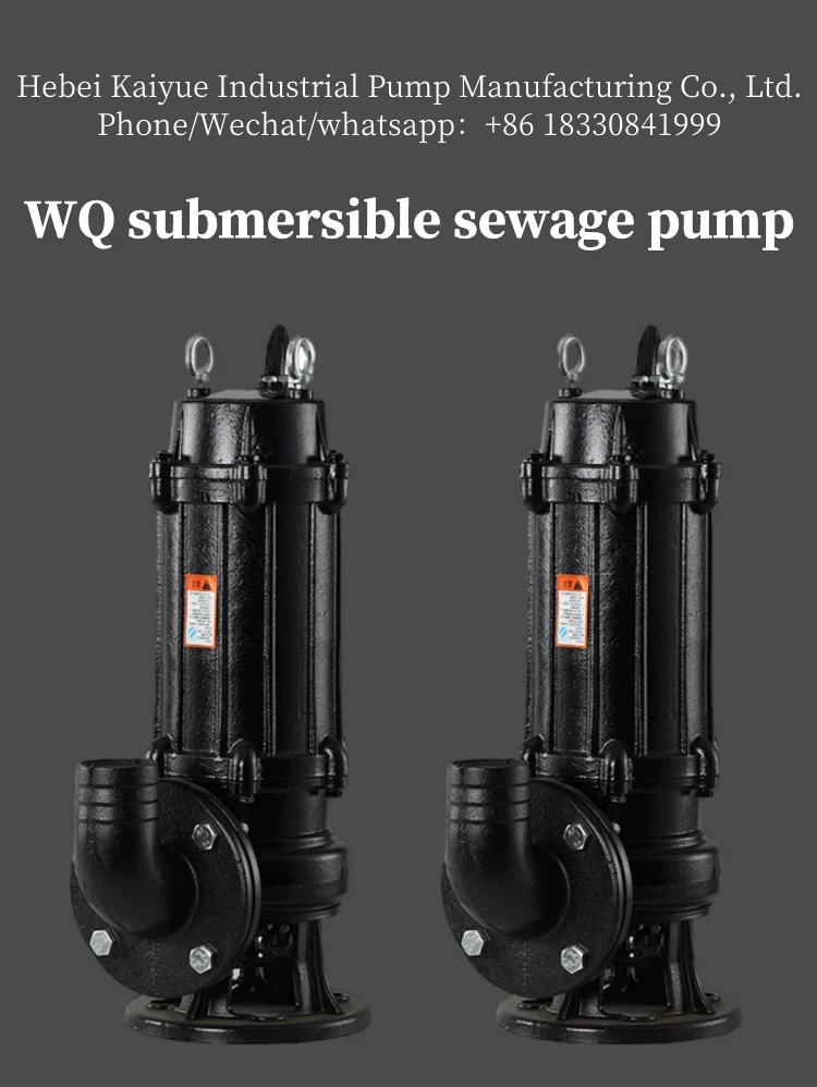 Three-phase 380V Municipal Large Flow Non-clogging WQ Submersible Sewage Pump