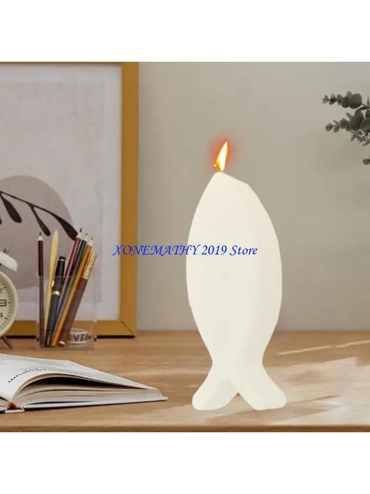 

F42F Holder Silicone Mould Fish Candlestick Resin Mold DIY Ornament